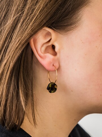 Boucles d'oreilles 'Alice' Fräulein Wunder en vert : devant