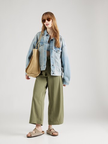 ONLY Wide leg Pleat-front trousers 'ONLMarsa' in Green