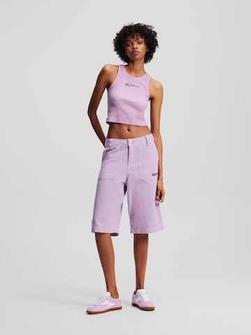 Regular Pantalon KARL LAGERFELD JEANS en violet : devant