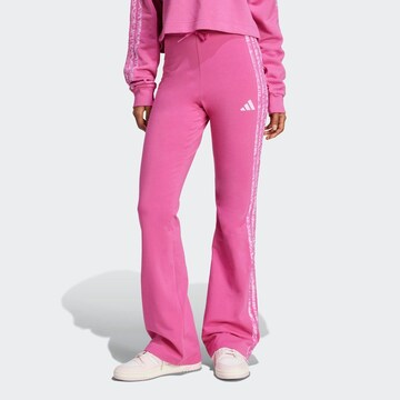 évasé Pantalon de sport 'Essentials' ADIDAS SPORTSWEAR en rose : devant