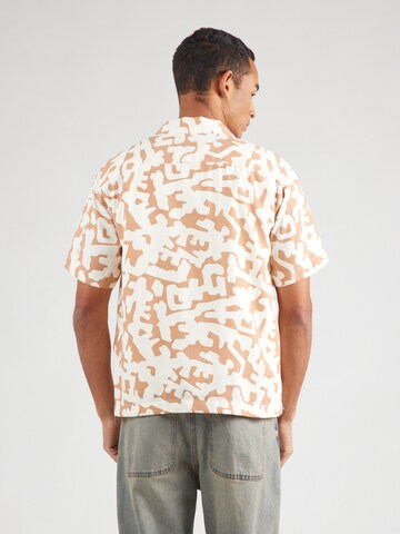 Only & Sons Comfort fit Button Up Shirt 'ONSDEN SUMMER RESORT' in Brown