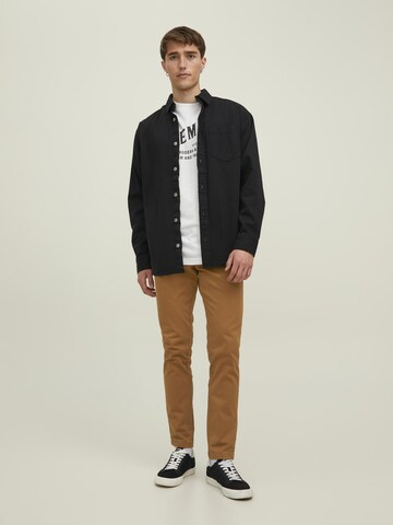 JACK & JONES Slim fit Chino trousers 'JJIMacro JJBowie' in Brown