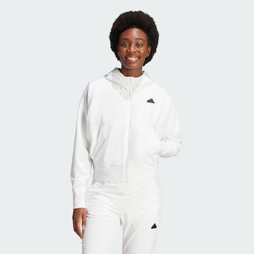 ADIDAS SPORTSWEAR Αθλητική ζακέτα φούτερ 'Z.N.E.' σε λευκό: μπροστά