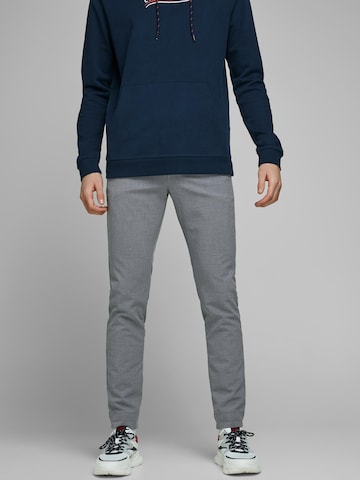 JACK & JONES Слим Брюки-чинос 'Marco Connor' в Серый: спереди