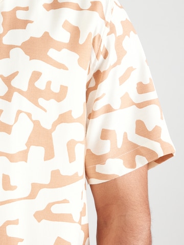 Only & Sons Comfort fit Button Up Shirt 'ONSDEN SUMMER RESORT' in Brown