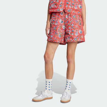 ADIDAS ORIGINALS Loose fit Trousers 'Adidas Originals x Liberty London' in Red: front