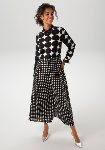 Aniston CASUAL Blusenkleid in Schwarz: Vorderseite