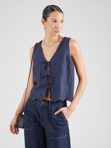 Chemisier HOLLISTER en bleu : devant