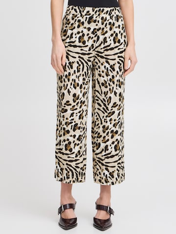 ICHI Regular Pants 'IHMARRAKECH' in Brown: front