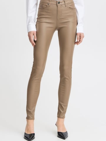 Skinny Pantalon ' Kato ' b.young en beige : devant