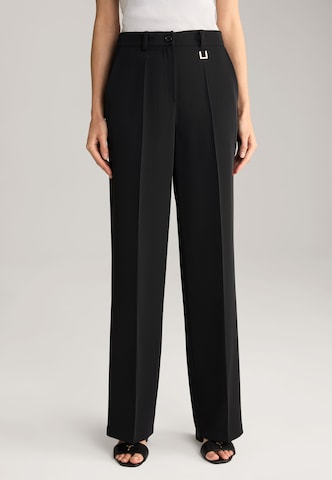 JOOP! Wide leg Trousers with creases in Black: front