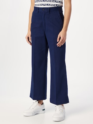 Wide leg Pantaloni chino di Polo Ralph Lauren in blu: frontale