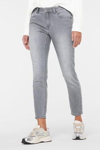 SENSES.THE LABEL Slimfit Jeans MI:A Mid Rise Slim Leg in Grau: Vorderseite