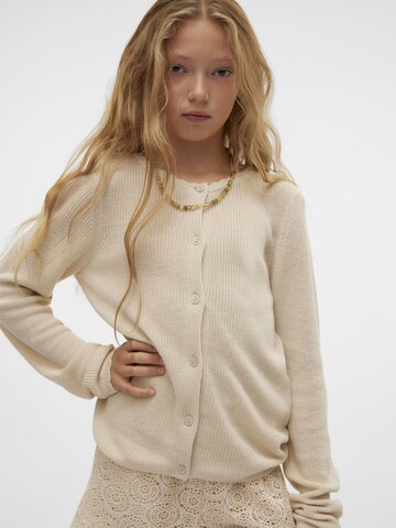 Cardigan 'VMNewLexsun' Vero Moda Girl en beige : devant