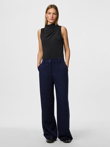 PIECES Wide leg Broek 'PCKamil' in Blauw