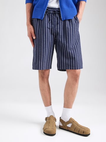 Casual Friday Loose fit Chino trousers 'CFKAI' in Blue: front