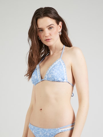HOLLISTER Triangle Bikini top in Blue: front