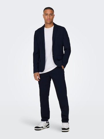 Only & Sons - Ajuste estrecho Chaqueta saco 'ONSMark' en azul
