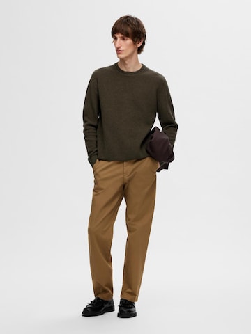 SELECTED HOMME Sweater 'SLHRoss' in Green
