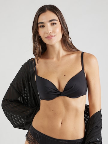Hunkemöller Push-up Bikinitop in Schwarz: Vorderseite