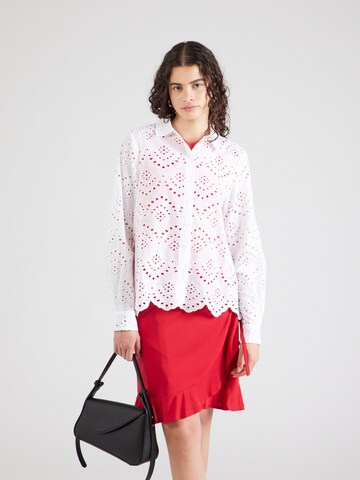 Camicia da donna 'PCVILDE' di PIECES in bianco: frontale