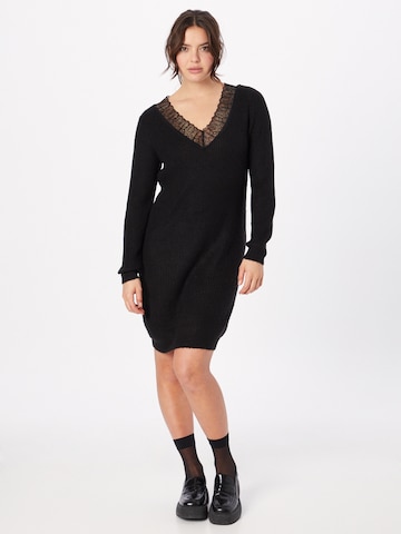 VILA - Vestido de punto 'Glacy' en negro: frente