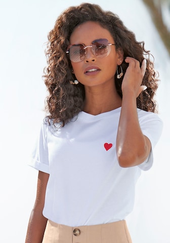 LASCANA Shirt in White: front