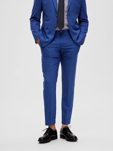 SELECTED HOMME - Slimfit Pantalón de pinzas 'SLHNeil' en azul: frente