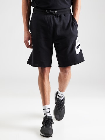 Nike Sportswear Voľný strih Nohavice 'CLUB ALUMNI' - Čierna: predná strana