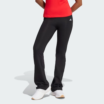 évasé Pantalon de sport 'Essentials' ADIDAS SPORTSWEAR en noir : devant
