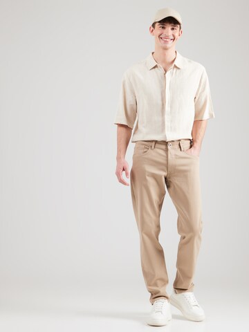 Petrol Industries Tapered Jeans 'Russel Flamingobreeze' in Brown