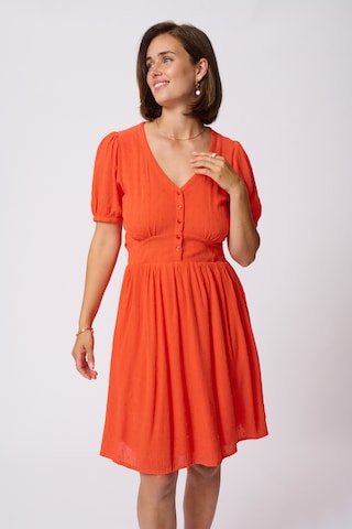 Kaffe Kleid 'ronna' in Orange: Vorderseite