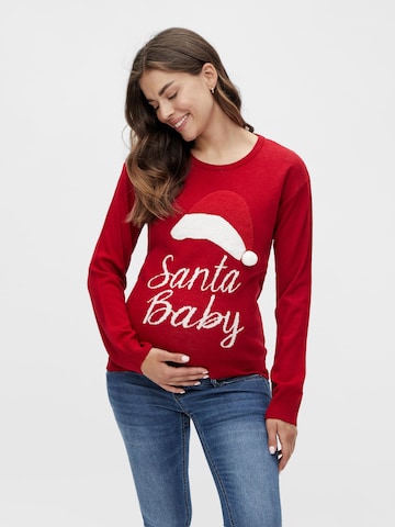 MAMALICIOUS Pullover 'MLSanta Baby' i rød: forside