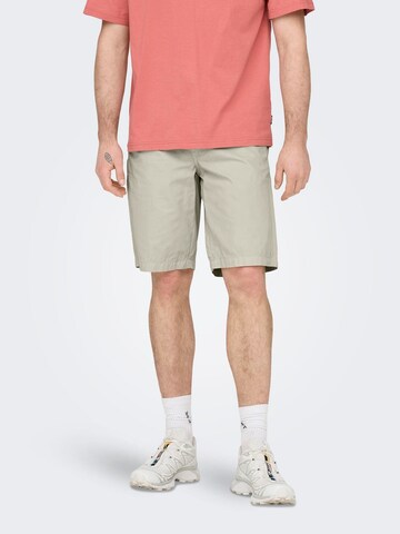 pilka Only & Sons Standartinis „Chino“ stiliaus kelnės 'LOC'
