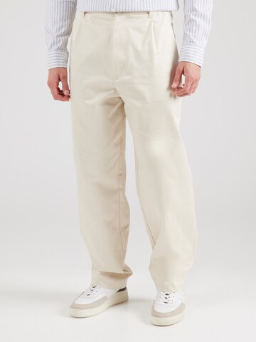 Loosefit Pantalon à pince 'C-Kai-DPL' BOSS en beige : devant