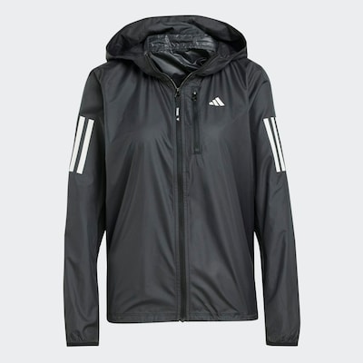 ADIDAS PERFORMANCE Veste de sport 'Own The Run' en noir / blanc, Vue avec produit