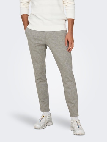 Only & Sons Slimfit Chino 'ONSMark' in Grijs: voorkant