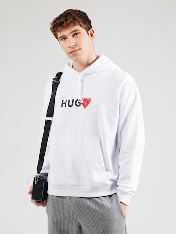 HUGO Sweatshirt 'Dewgili' in White: front