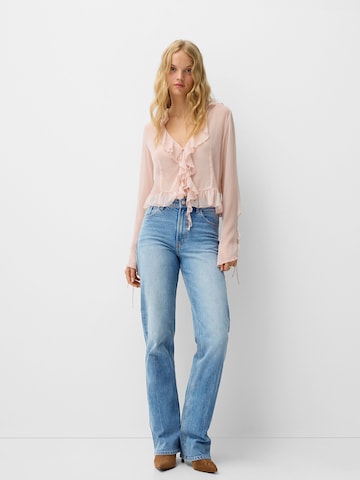 Bootcut Jeans di Bershka in blu