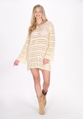 IZIA Summer dress in Beige: front
