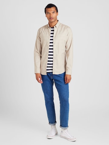 Lindbergh Slim Fit Businesspaita värissä beige