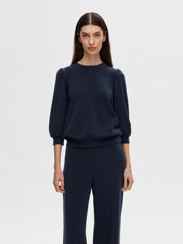 SELECTED FEMME Sweatshirt 'Tenny' in Blue: front