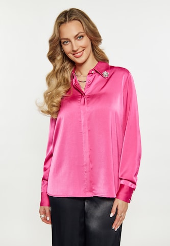 faina Blouse in Roze: voorkant
