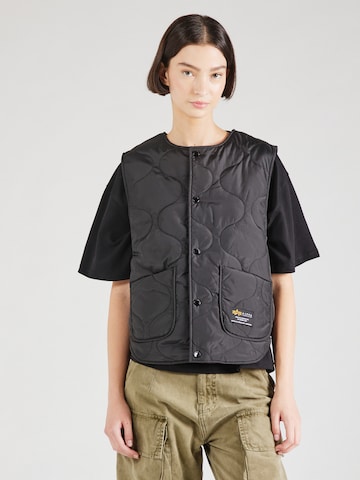 ALPHA INDUSTRIES Bodywarmer in Zwart: voorkant