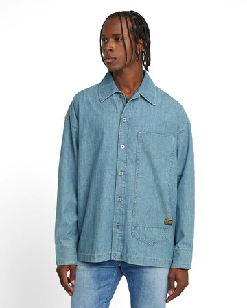 G-STAR Comfort Fit Hemd 'Pocket' in Blau: Vorderseite