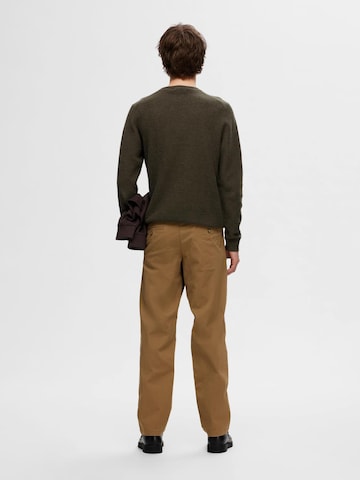 SELECTED HOMME Sweater 'SLHRoss' in Green