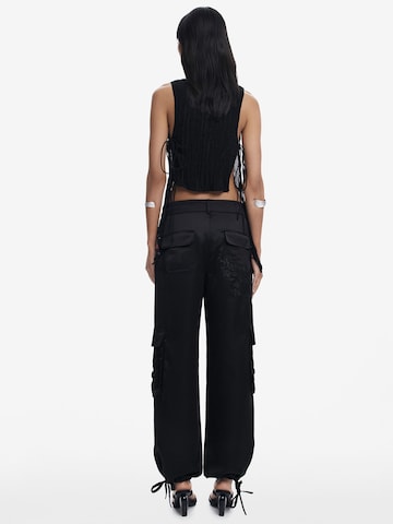 Desigual Tapered Cargobroek in Zwart