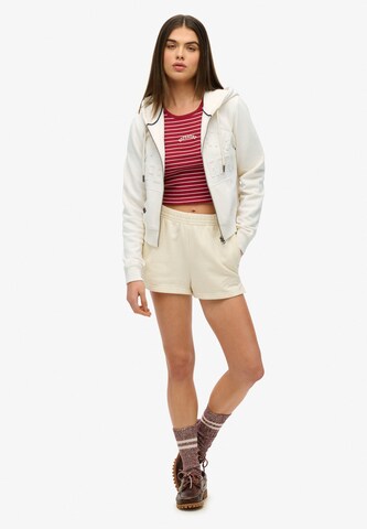 Superdry Zip-Up Hoodie in White