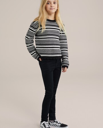 WE Fashion Skinny Jeggings in Schwarz