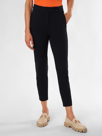 Cambio Skinny Bundfaltenhose 'Scarlet' in Blau: Vorderseite
